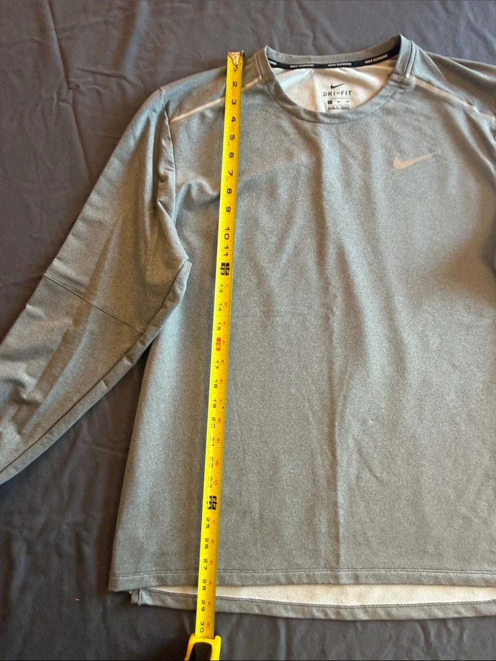 Nike Long Sleeve Dri-FIT Crew Shirt - Light Gray